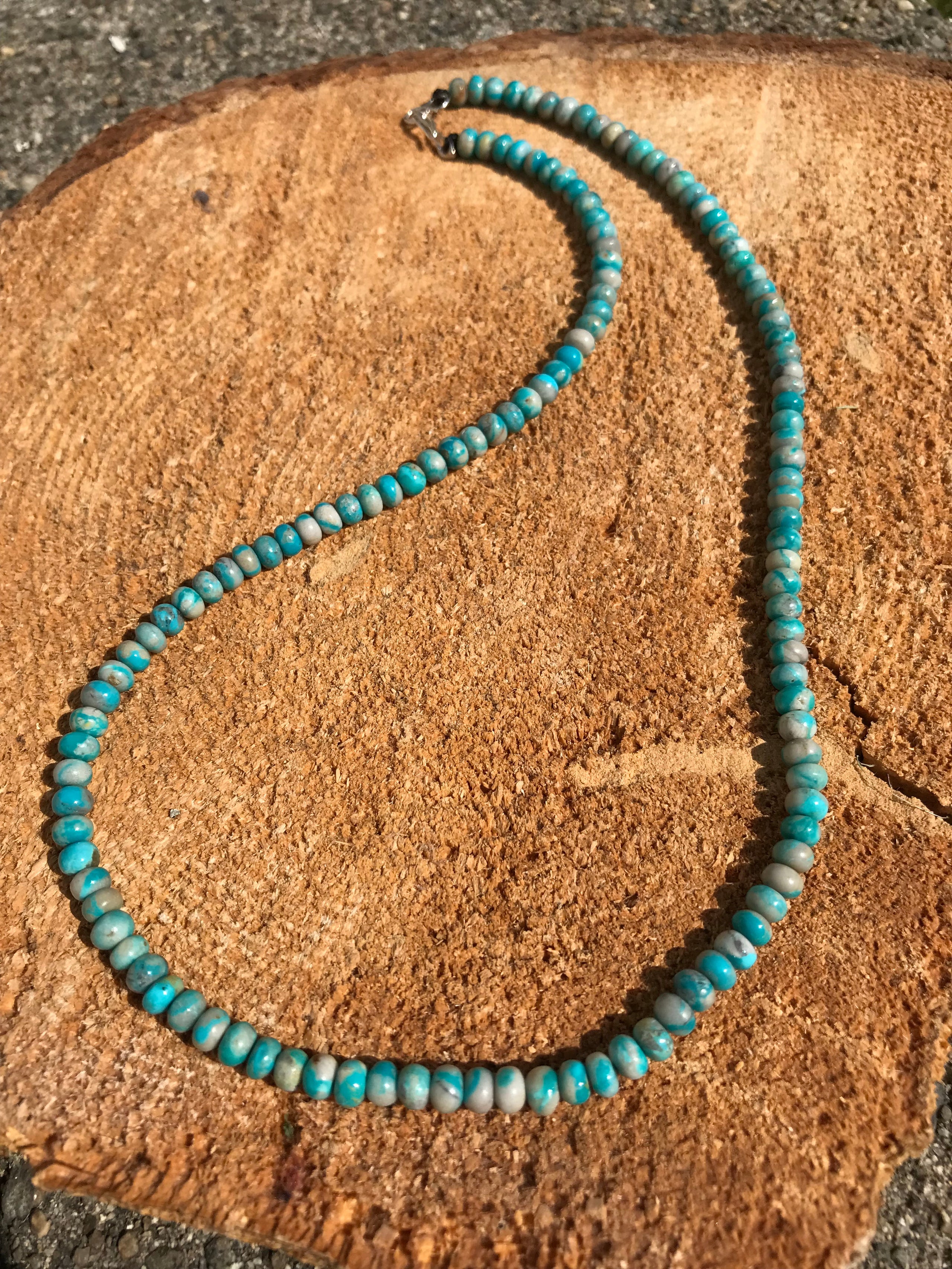 Tiny turquoise bead necklace sale